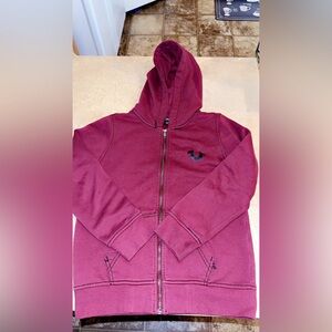 Youth kids True Religion Maroon Zip-Up Hoodie